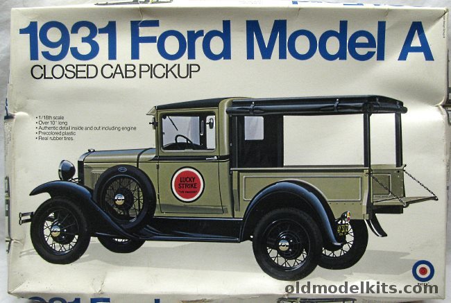 Entex 1/16 1931 Ford Model A Closed Cab Pickup, 9015 plastic model kit